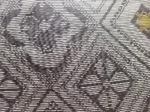 アンティーク　花菱模様織出し本場泥大島紬着物